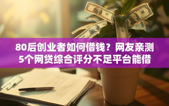80后创业者如何借钱？网友亲测5个网贷综合评分不足平台能借2000块急用盘点
