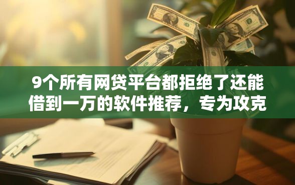 9个所有网贷平台都拒绝了还能借到一万的软件推荐，专为攻克正规个人贷款平台难题