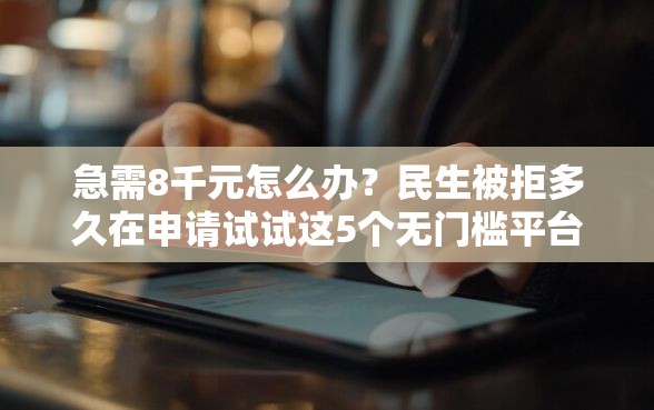 急需8千元怎么办？民生被拒多久在申请试试这5个无门槛平台