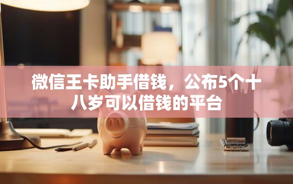 微信王卡助手借钱，公布5个十八岁可以借钱的平台