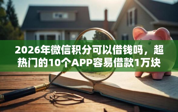 2026年微信积分可以借钱吗，超热门的10个APP容易借款1万块的口子推荐