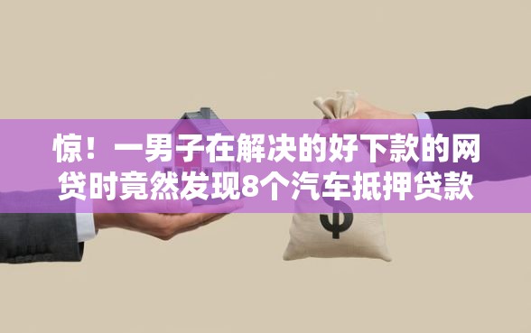 惊！一男子在解决的好下款的网贷时竟然发现8个汽车抵押贷款平台好，事后分享了出来