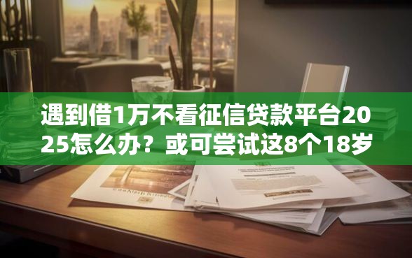 遇到借1万不看征信贷款平台2025怎么办？或可尝试这8个18岁贷款平台