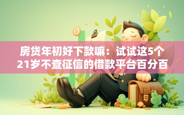 房贷年初好下款嘛：试试这5个21岁不查征信的借款平台百分百通过