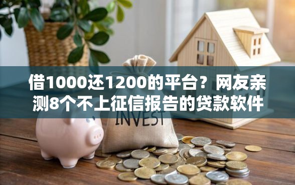 借1000还1200的平台？网友亲测8个不上征信报告的贷款软件盘点