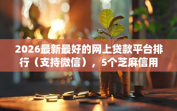 2026最新最好的网上贷款平台排行（支持微信），5个芝麻信用600贷款app无私分享