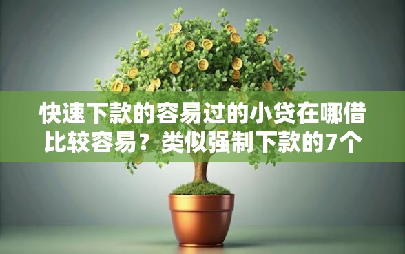 快速下款的容易过的小贷在哪借比较容易？类似强制下款的7个口子参考