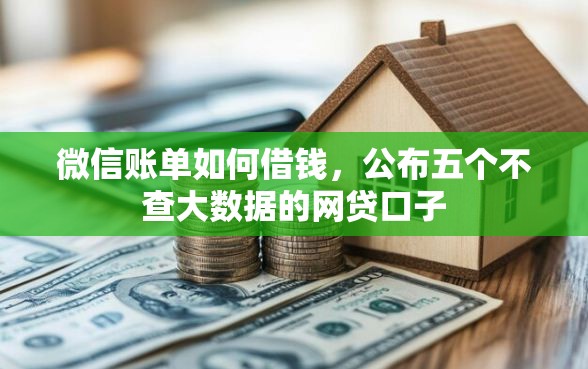 微信账单如何借钱，公布五个不查大数据的网贷口子