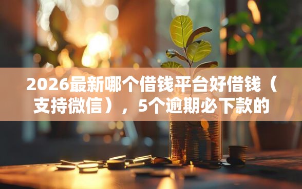 2026最新哪个借钱平台好借钱（支持微信），5个逾期必下款的软件无私分享
