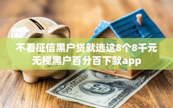 不看征信黑户贷就选这8个8千元无视黑户百分百下款app