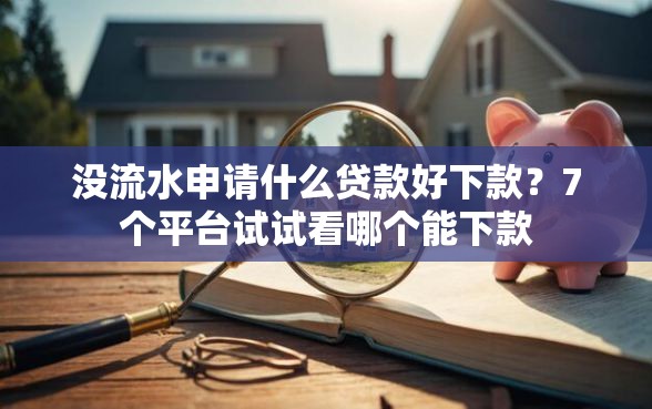 没流水申请什么贷款好下款？7个平台试试看哪个能下款