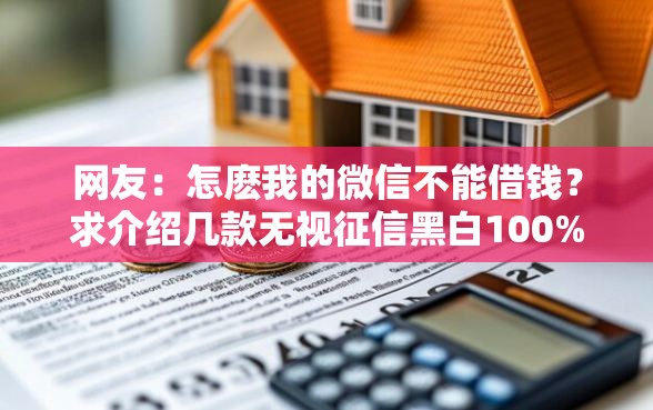 网友：怎麽我的微信不能借钱？求介绍几款无视征信黑白100%秒下平台