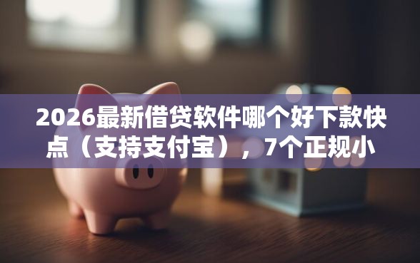 2026最新借贷软件哪个好下款快点（支持支付宝），7个正规小额贷款平台无私分享