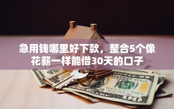 急用钱哪里好下款，整合5个像花薪一样能借30天的口子