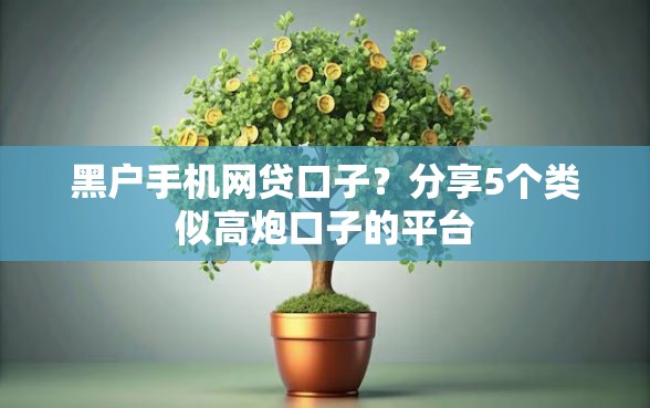 黑户手机网贷口子？分享5个类似高炮口子的平台