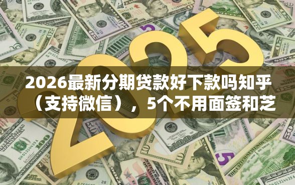 2026最新分期贷款好下款吗知乎（支持微信），5个不用面签和芝麻分的贷款平台无私分享