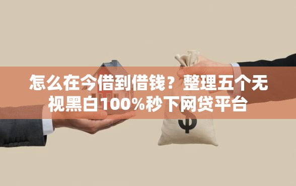 怎么在今借到借钱？整理五个无视黑白100%秒下网贷平台