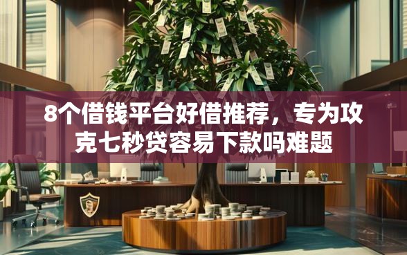 8个借钱平台好借推荐，专为攻克七秒贷容易下款吗难题