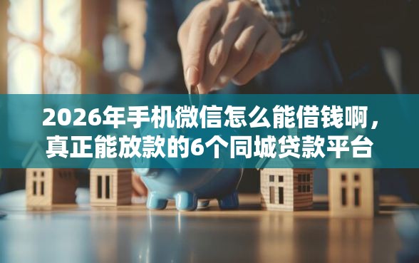 2026年手机微信怎么能借钱啊，真正能放款的6个同城贷款平台推荐