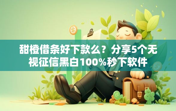 甜橙借条好下款么?分享5个无视征信黑白100%秒下软件 甜橙借条好下款么?分享5个无视征信黑白100%秒下软件
