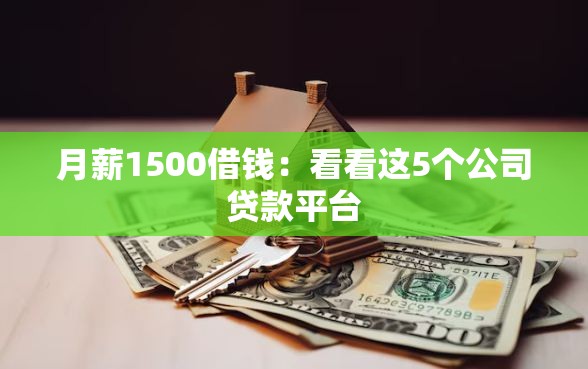 月薪1500借钱：看看这5个公司贷款平台