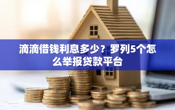 滴滴借钱利息多少？罗列5个怎么举报贷款平台