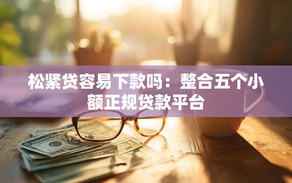 松紧贷容易下款吗：整合五个小额正规贷款平台