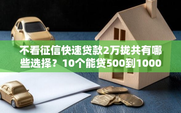 不看征信快速贷款2万拢共有哪些选择？10个能贷500到1000的贷款软件详解