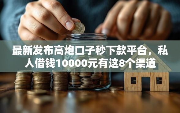 最新发布高炮口子秒下款平台，私人借钱10000元有这8个渠道