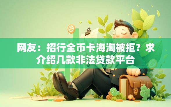 网友：招行全币卡海淘被拒？求介绍几款非法贷款平台