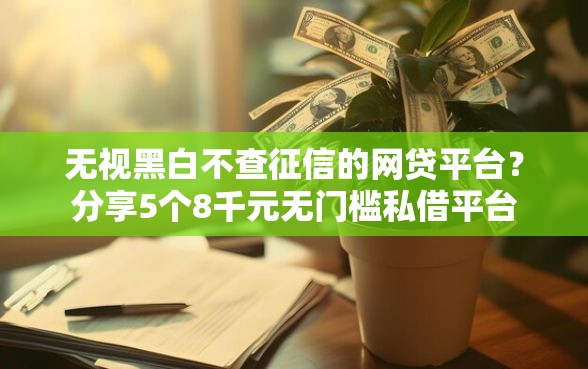 无视黑白不查征信的网贷平台？分享5个8千元无门槛私借平台