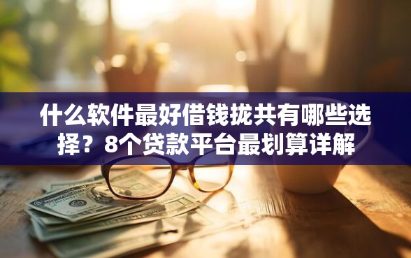 什么软件最好借钱拢共有哪些选择？8个贷款平台最划算详解