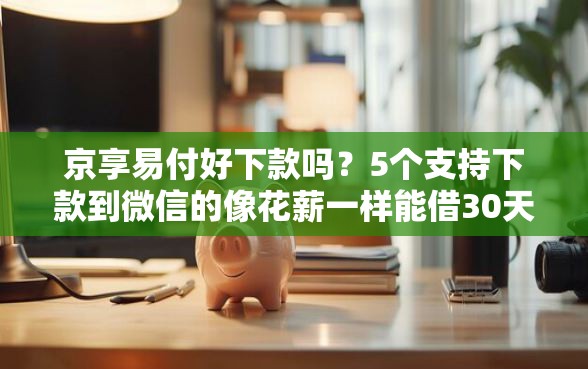 京享易付好下款吗？5个支持下款到微信的像花薪一样能借30天的口子