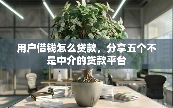 用户借钱怎么贷款，分享五个不是中介的贷款平台