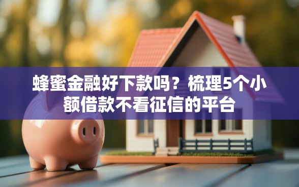 蜂蜜金融好下款吗？梳理5个小额借款不看征信的平台
