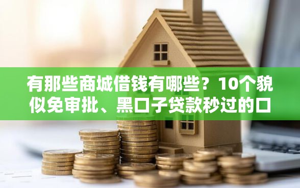 有那些商城借钱有哪些？10个貌似免审批、黑口子贷款秒过的口子合集