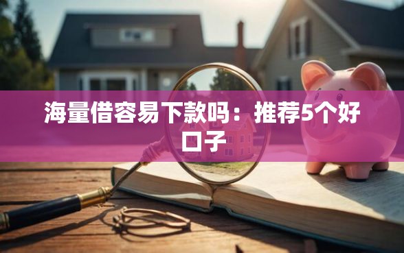 海量借容易下款吗：推荐5个好口子