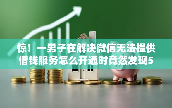 惊！一男子在解决微信无法提供借钱服务怎么开通时竟然发现5个黑白贷款不是高炮的口子，事后分享了出来