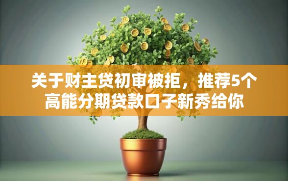 关于财主贷初审被拒，推荐5个高能分期贷款口子新秀给你