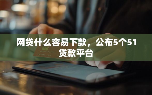 网贷什么容易下款，公布5个51贷款平台