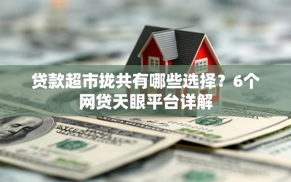 贷款超市拢共有哪些选择？6个网贷天眼平台详解
