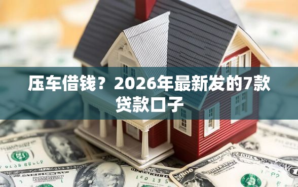 压车借钱？2026年最新发的7款贷款口子