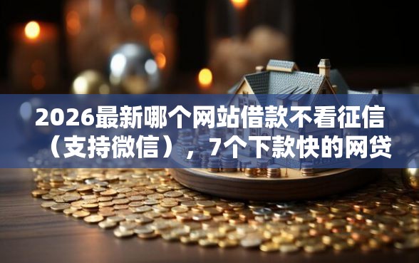 2026最新哪个网站借款不看征信（支持微信），7个下款快的网贷平台无私分享