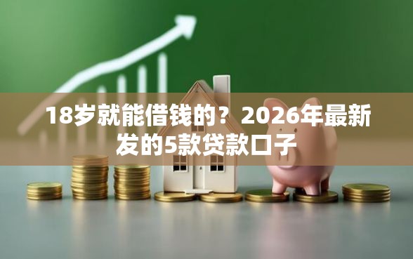 18岁就能借钱的？2026年最新发的5款贷款口子