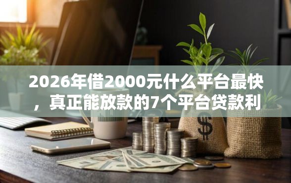2026年借2000元什么平台最快，真正能放款的7个平台贷款利息低推荐