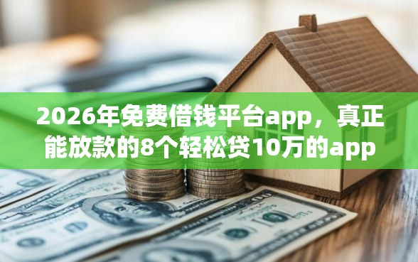 2026年免费借钱平台app，真正能放款的8个轻松贷10万的app推荐