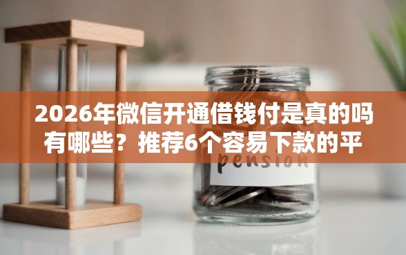 2026年微信开通借钱付是真的吗有哪些？推荐6个容易下款的平台