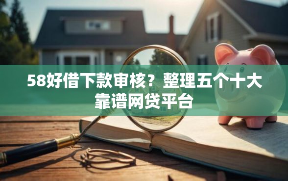 58好借下款审核？整理五个十大靠谱网贷平台