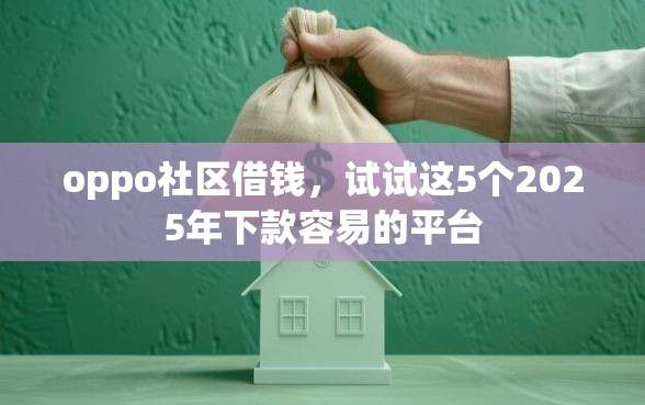 oppo社区借钱，试试这5个2025年下款容易的平台