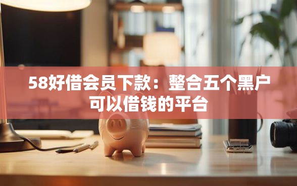 58好借会员下款：整合五个黑户可以借钱的平台